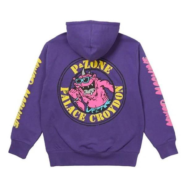 PALACE x M-Zone Crossover Small Devil Tri-Ferg Pattern Long Sleeves Purple P20HD045