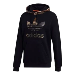 adidas originals Camo Block Hdy Camouflage logo Printing Pullover Black GD5956
