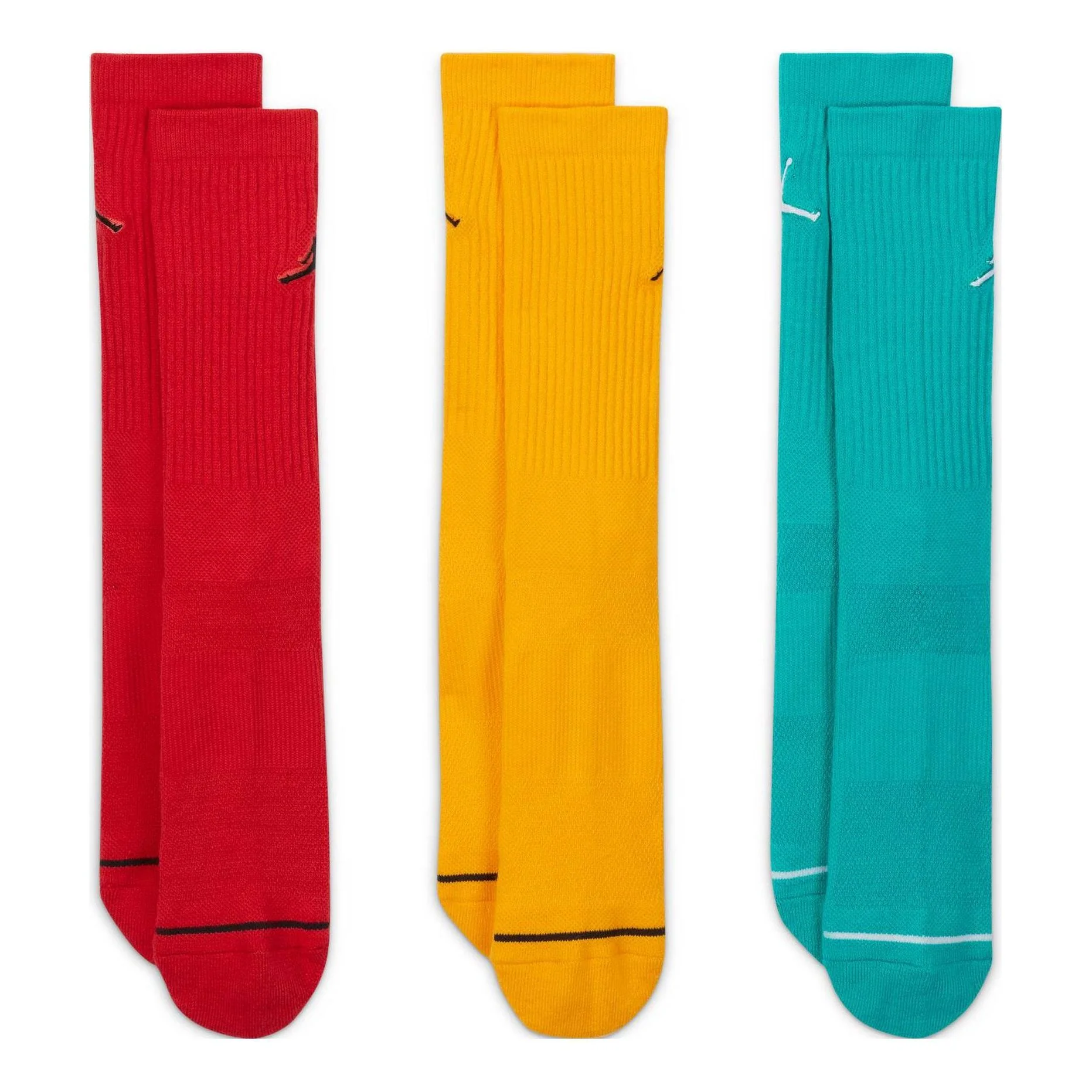 Air Jordan Jumpman Everyday Max High Crew Socks (3 Pack) 'Red Yellow Green' SX5545-916