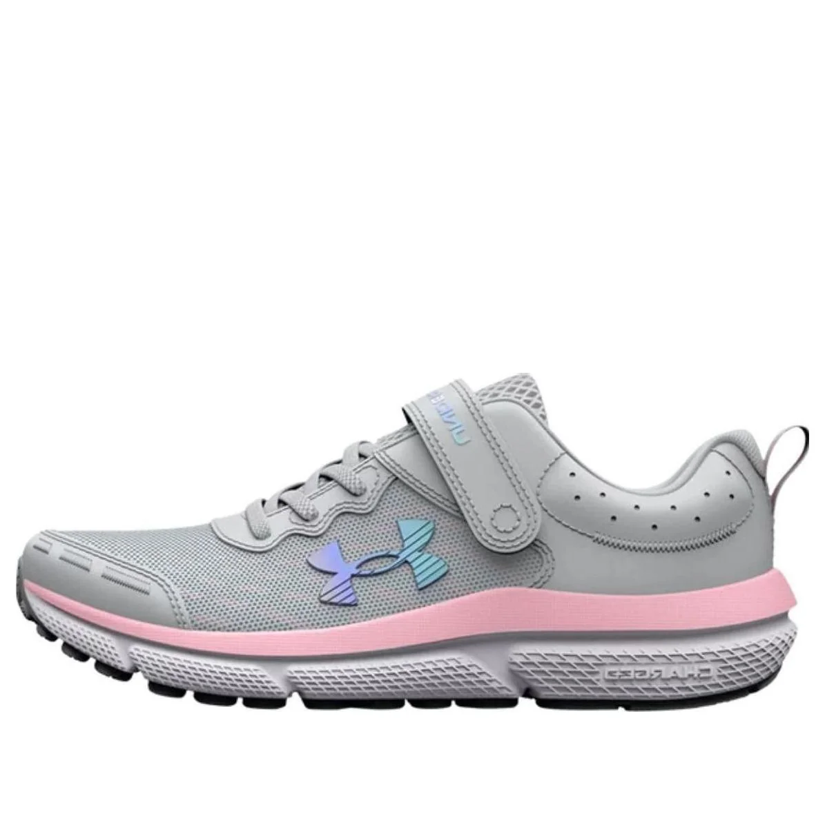 (PS) Under Armour Assert 10 AC PS 'Halo Grey Pink Sugar' 3026190-100