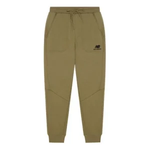 New Balance Logo Casual Cotton Sweatpants Asia Sizing 'Olive Green' AMP14315-OV