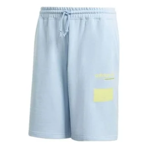 adidas originals Short Athleisure Casual Sports Breathable Knit Cozy Loose Shorts Blue DV1942