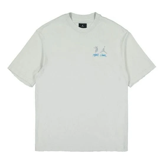 Air Jordan x Union Crossover Solid Color Breathable Logo Round Neck Short Sleeve US Edition Gray DM2843-025