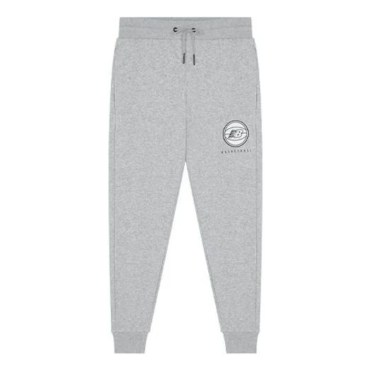 New Balance Hoops Essential Pants Asia Sizing 'Grey White' MP13583-AG