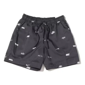 Nike Club Woven Allover Print Flow Shorts 'Black' FB7441-010