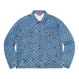 Supreme Hole Punch Denim Trucker Jacket 'Teal White' SUP-SS20-597
