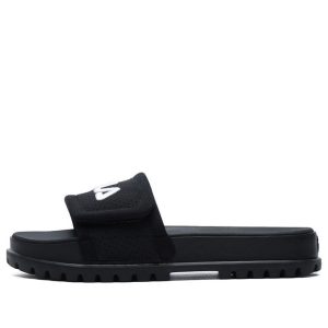 (WMNS) FILA Stylish Cozy Flat Heel Sports Slippers Black F12W124624FBK