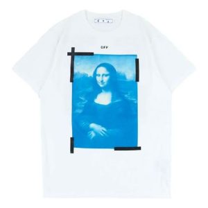 Off-White Monalisa Slim T-Shirt 'White Black' OMAA027R21JER0020110
