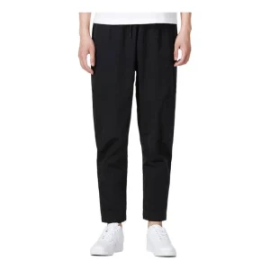 Men's Nike Solid Color Logo Printing Drawstring Lacing Straight Casual Pants/Trousers Black DQ4344-010