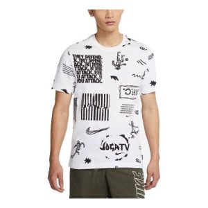 Nike F.C. Joga Bonito Printing Soccer/Football Sports Short Sleeve White DD1845-100