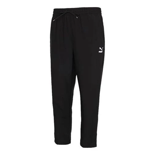 PUMA Classics Silm Tapered Pants 'Black White' 531425-01
