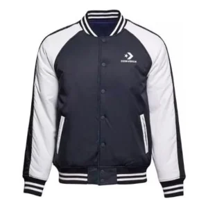 Converse Reversible Baseball Jacket Asia Sizing 'Black White' 10016831-A01