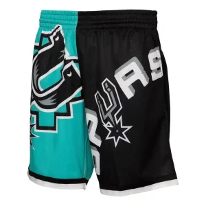 Mitchell & Ness x NBA Big Face Fashion Shorts 5.0 'San Antonio Spurs' PSHR4851-SASYYPPPBLCK