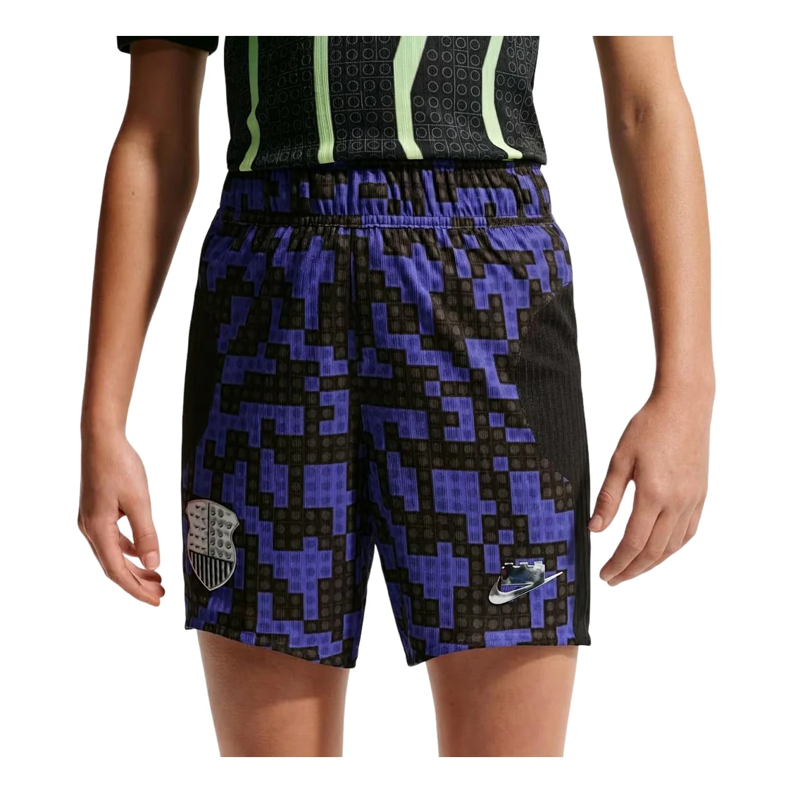 (GS) Nike x LEGO Collection Aero-FIT Shorts 'Bright Concord Black Lucky Green' IQ7144-458