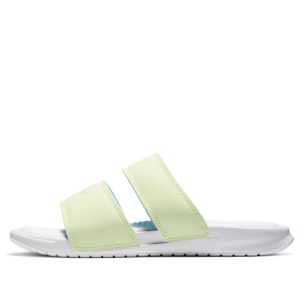 (WMNS) Nike Benassi Duo Ultra Slide White/Yellow 819717-111