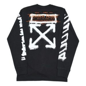 Off-White Harry the Bunny long-sleeved For Men Black OMAB001R201850091001