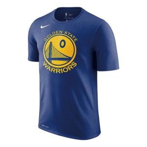 Nike NBA Warriors Athleisure Casual Sports Round Neck Quick Dry Short Sleeve Blue 870775-404