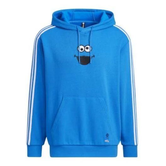 adidas neo x SESAME STREET Crossover U Ss Hdy Bird Chest Pattern Printing Pullover Blue HD7297