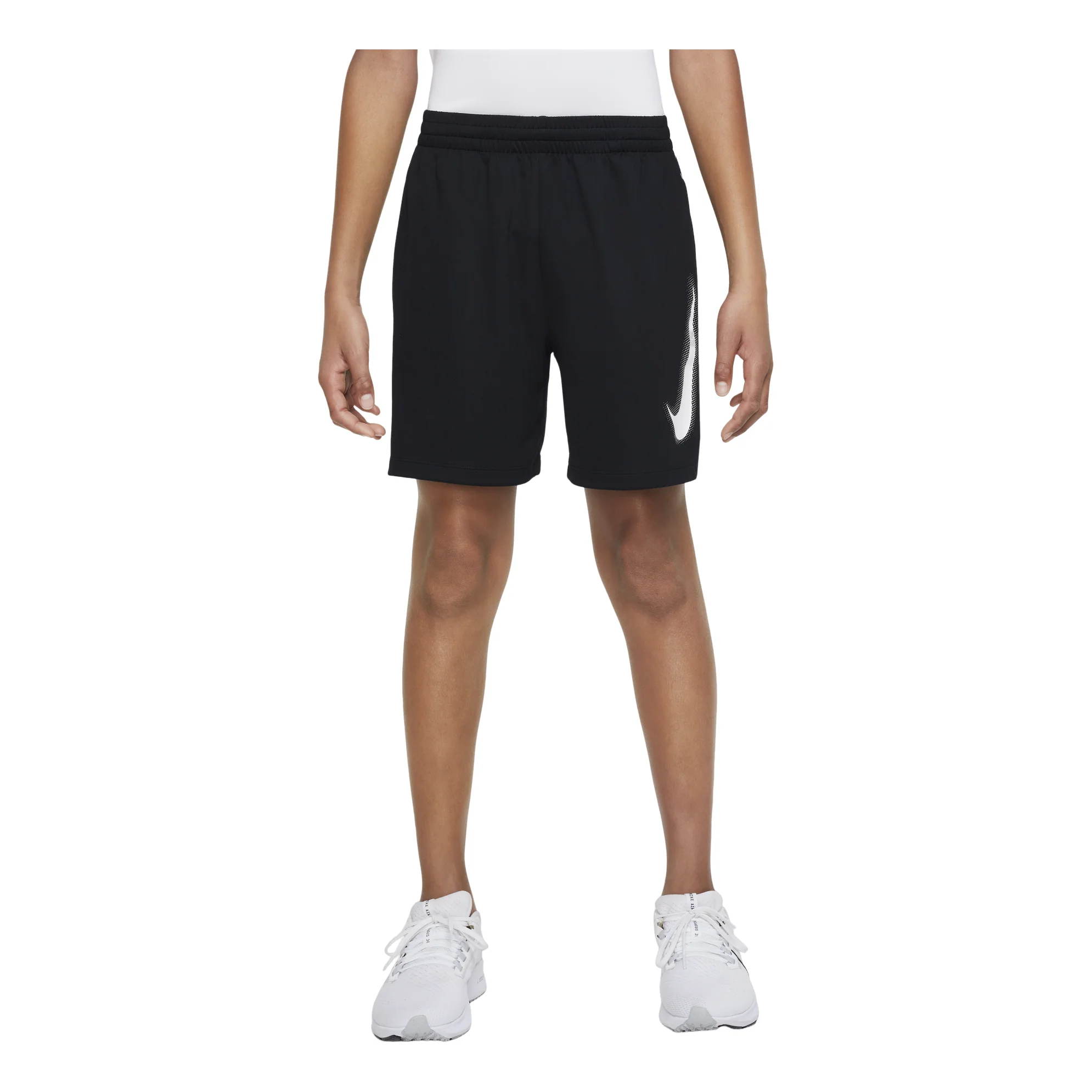 (GS) Nike Multi Dri-FIT Graphic Training Shorts 'Black White' DX5361-010