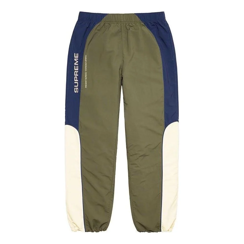 Supreme Paneled Track Pants 'Olive Green Blue White' SUP-FW22-731