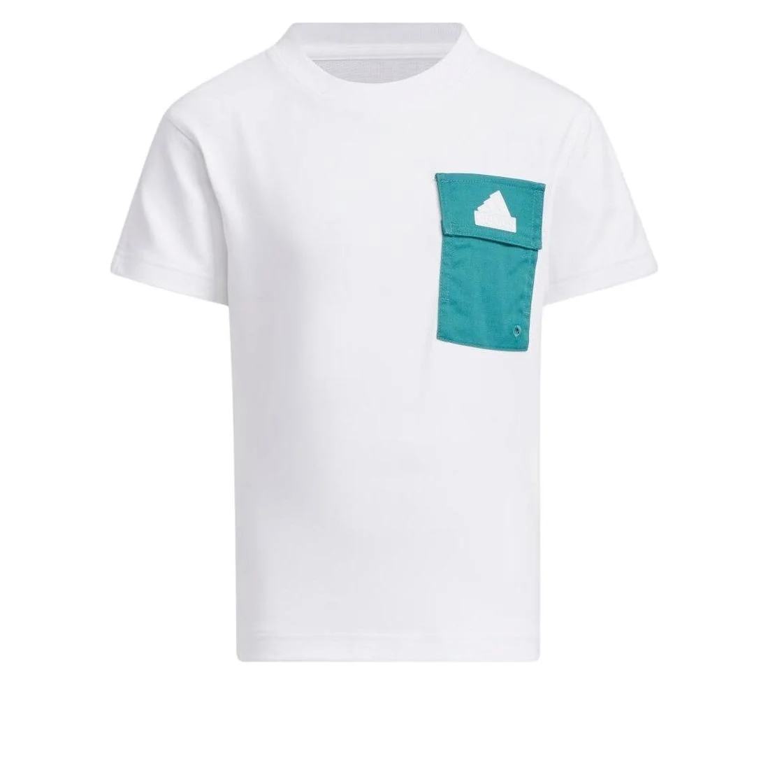 (PS) adidas Sportswear T-Shirt Asia Sizing 'White Teal' IT4043