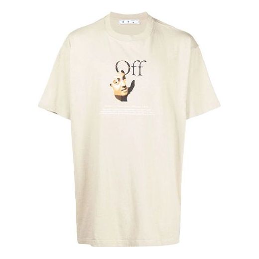 Off-White FW21 Funny Logo Printing Round Neck Loose Fit Brown OMAA038F21JER0071784