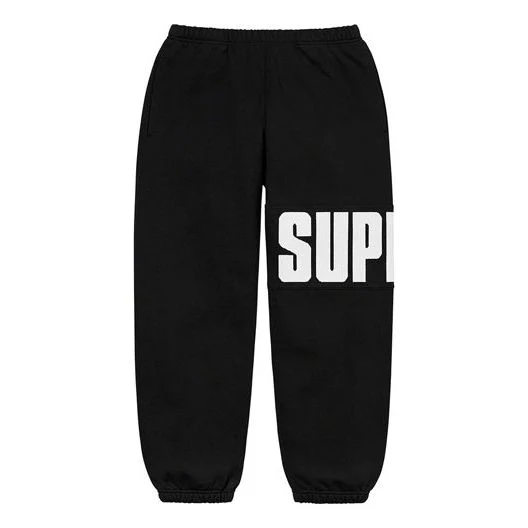 Supreme Rib Sweatpants 'Black White' SUP-FW20-381