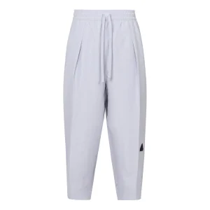 Men's adidas Solid Color Logo Printing Sports Pants/Trousers/Joggers Silver Gray HN1929