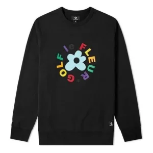 Converse x Golf Le Fleur Crew Sweatshirt Asia Sizing 'Black' 10009027-A01