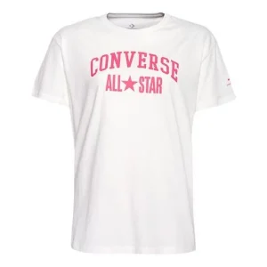 (WMNS) Converse Logo Printing Round-neck White 10017793-A03
