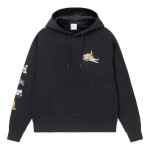 Li-Ning Skateboard Series Funny Pattern Printing Loose Pullover Hoodie 'Black White' AWDS177-4