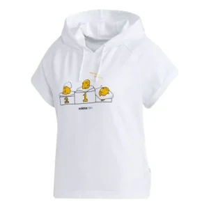 (WMNS) adidas neo x Gudetama Hooded Tee White GL7233