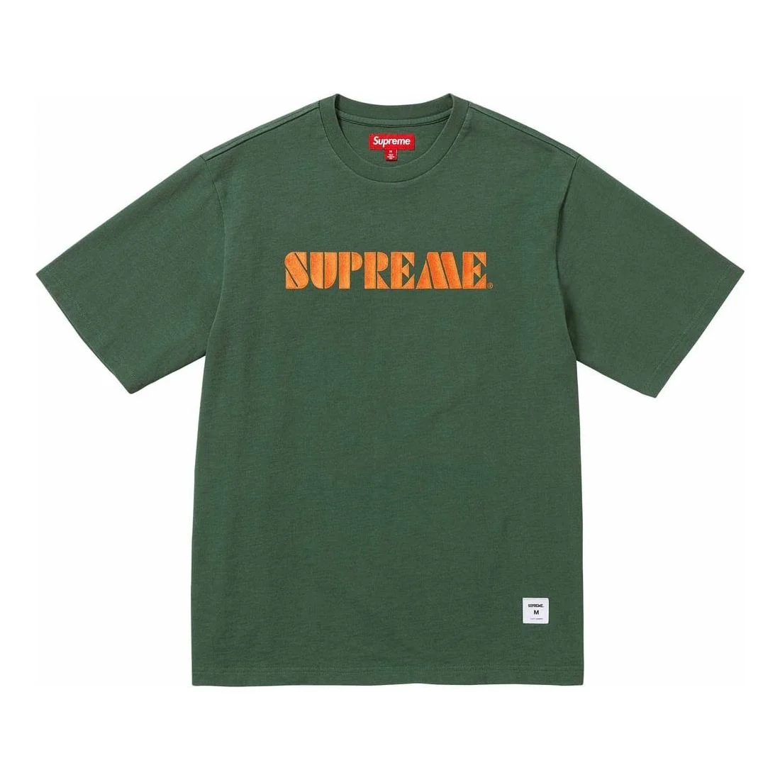 Supreme Stencil Embroidered S/S T-Shirt 'Green Yellow' SUP-SS24-227