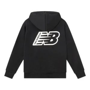 New Balance Classic Casual Logo Print Hoodie Asia Sizing 'Black White' AMT23511-BK
