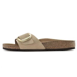 Birkenstock Madrid Big Buckle Nubuck Leather Narrow Fit Sandals 'Sandcastle' 1024009