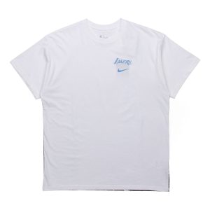 Nike Los Angeles Lakers Back Printing Sports Short Sleeve White CT9386-100