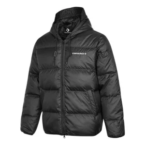 Converse Downfilled Hooded Jacket Asia Sizing 'Black' 10021981-A01