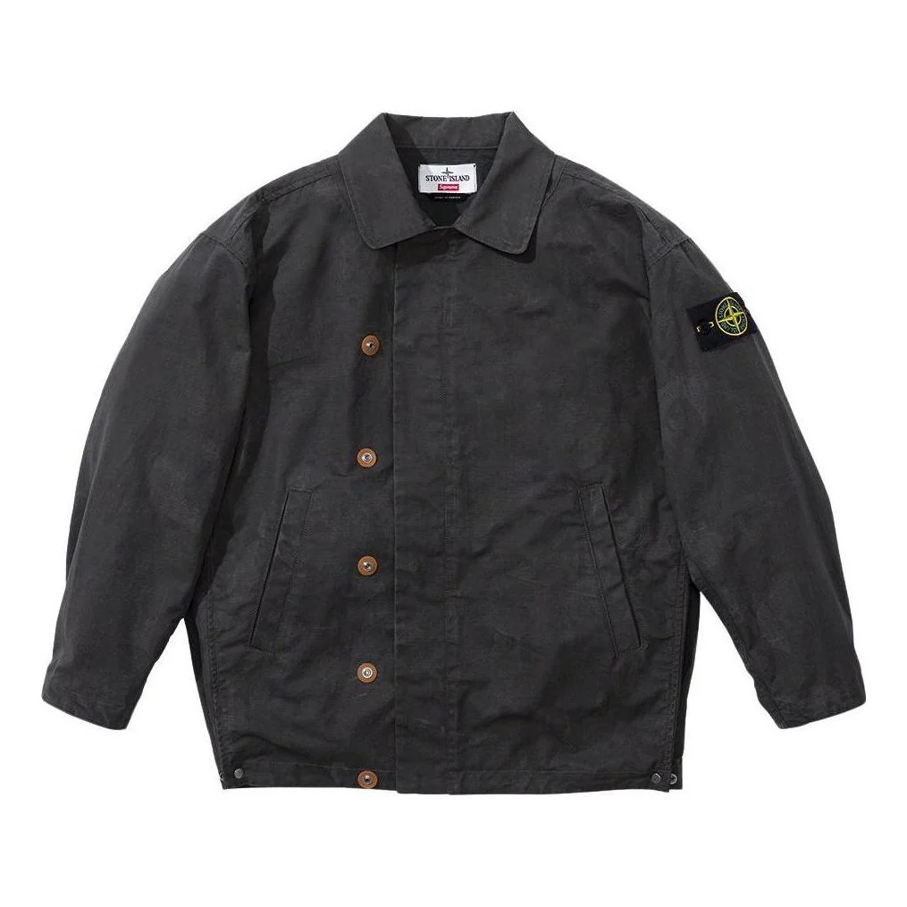 Supreme x Stone Islacnd Reactive Ice Camo Ripstop Jacket 'Black' SUP-SS22-719