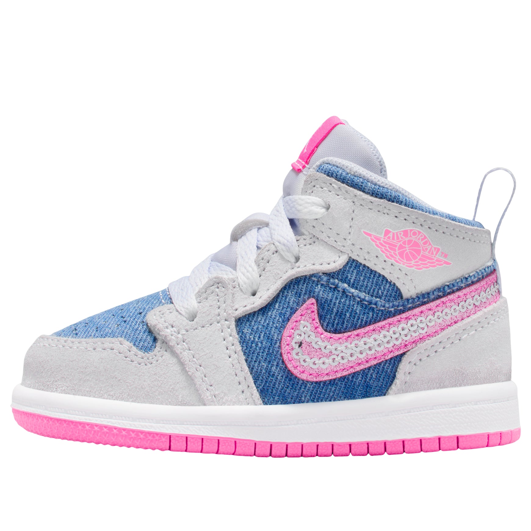 (TD) Air Jordan 1 Mid SE 'Denim Sequin' HQ2000-400