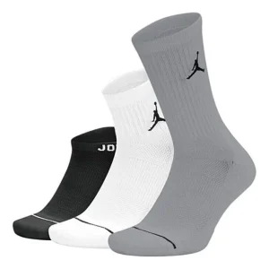 Air Jordan Waterfall Socks 3Pack 'Black White Grey' SX6274-011