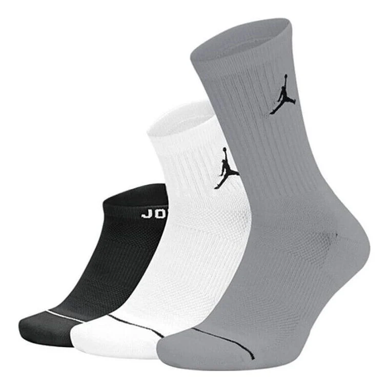 Air Jordan Waterfall Socks 3Pack 'Black White Grey' SX6274-011
