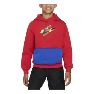 (GS) Nike Sportswear Club Fleece Pullover Hoodie 'Red Blue' FN3854-657