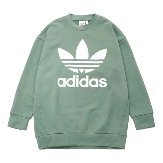 adidas originals Tref Over Crew Loose Casual Round Neck Pullover Green DH5770