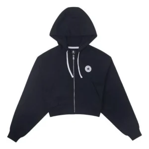 (WMNS) Converse Retro Chuck Full Zip Hoodie Asia Sizing 'Black' 10025888-A01