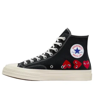 Converse x COMME des GARCONS PLAY Chuck 70 Hi 'Multi-Heart Black' A08147C