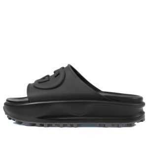 (WMNS) Gucci Interlocking G Slides 'Black' 692845-JF000-1000