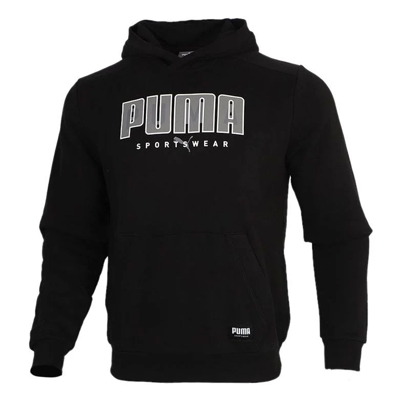 PUMA Athletics Casual Pullover Long Sleeves hooded Sports Black 586462-01