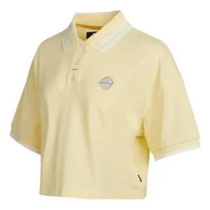 (WMNS) Converse Logo Colorblock Short Cream Yellow Polo Shirt 10022783-A01