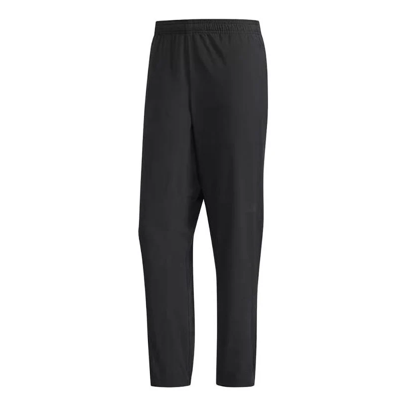 Men's adidas Solid Color Lacing Breathable Elastic Training Sports Pants/Trousers/Joggers Autumn Black HF8984