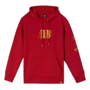 New Balance Lifestyle Graphic Print Hoodie Asia Sizing 'Red Yellow' AMT01596-REP